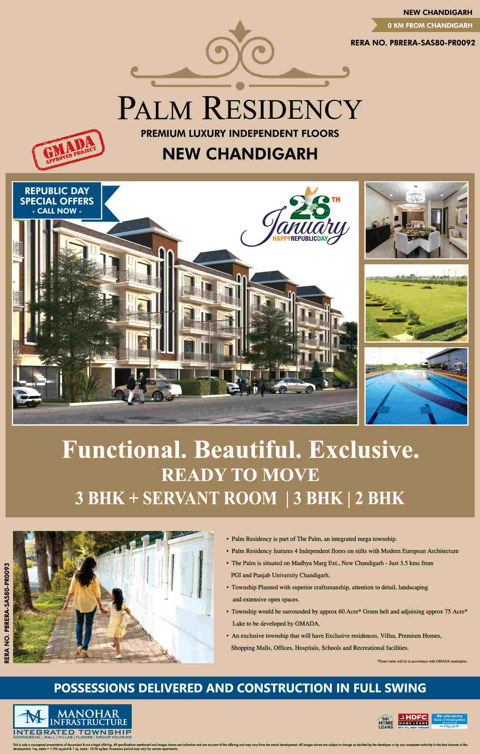 Possession delivered & construction in full swing at Manohar Palm Residency in Chandigarh Update